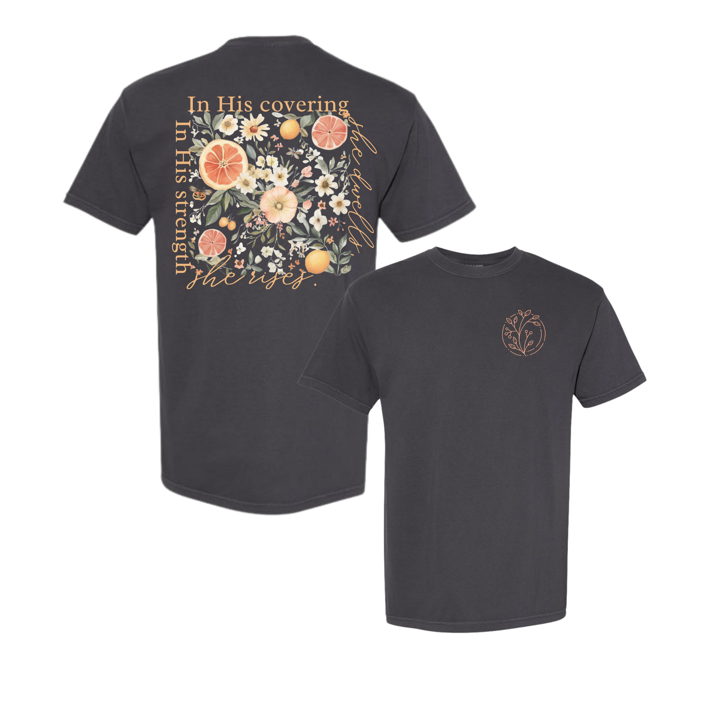 In His Covering Comfort Colors Graphic Tee