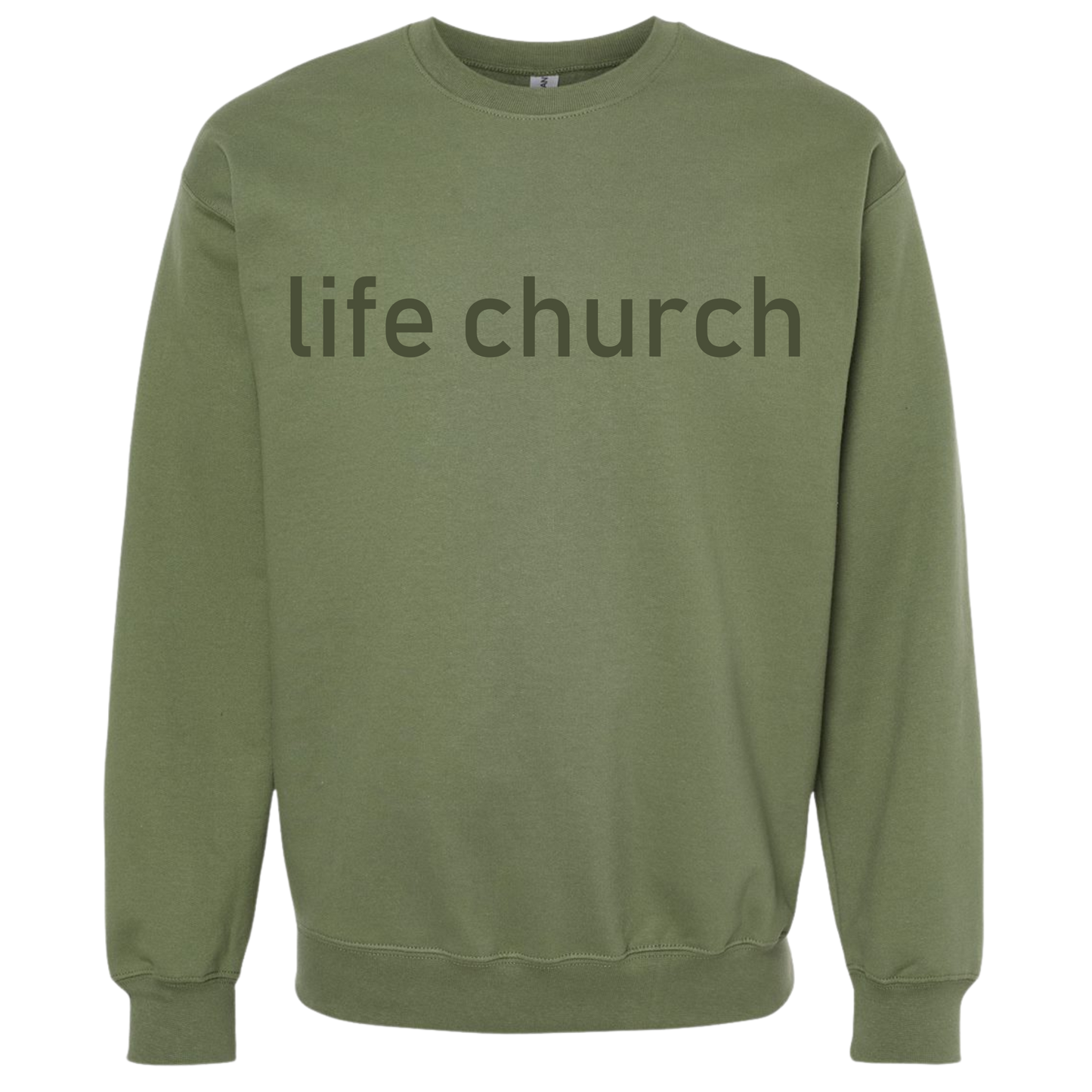 Life Church "Rooted Series" Military Green Crewneck