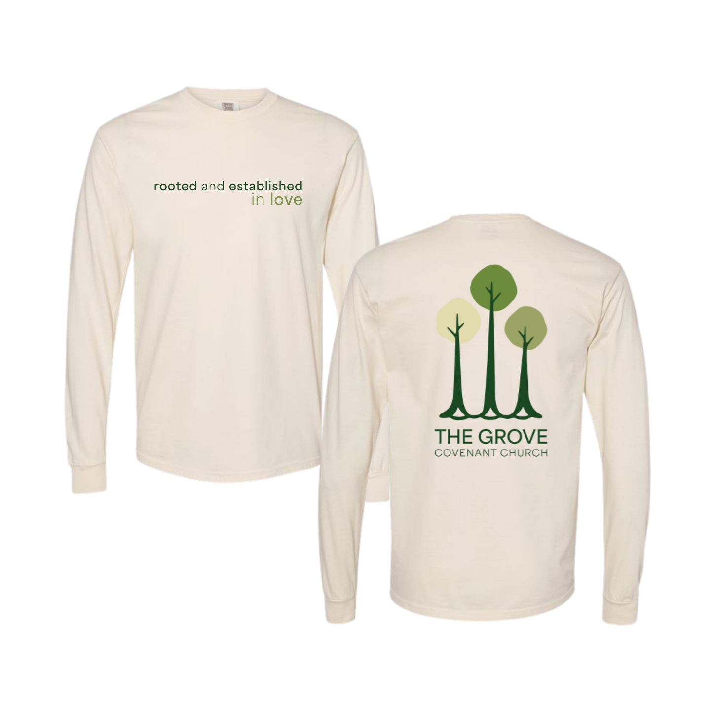 Comfort Colors® Rooted & Established in Love Christian Long Sleeve T-shirt | Ephesians 3:17 Faith Tee (Copy)