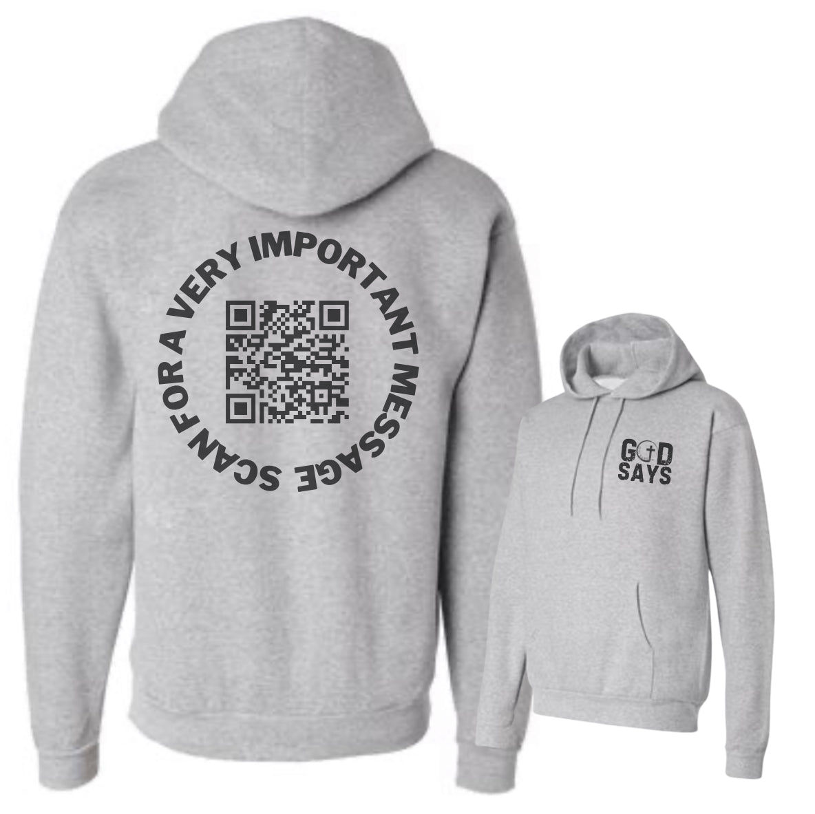 GOD LOVES YOU QR CODE Hoodie