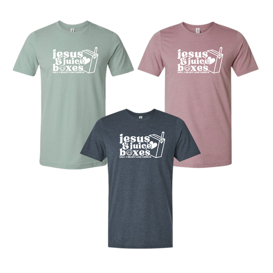 Jesus and Juice Boxes Adult Tee