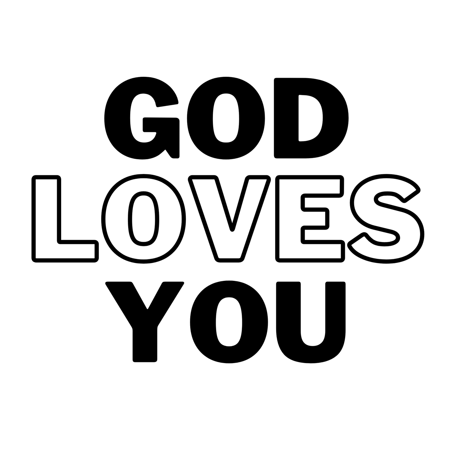 GOD LOVES YOU QR CODE Hoodie