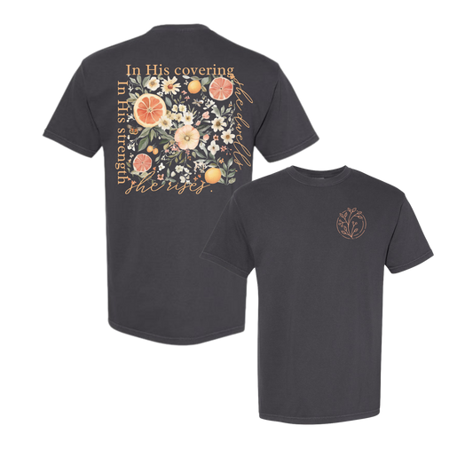 In His Covering Comfort Colors Graphic Tee