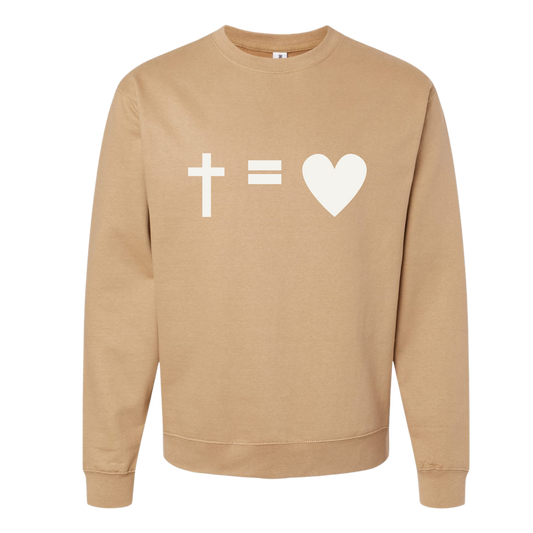 Life Church "Jesus is Love" Sandstone Crewneck