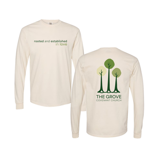 Comfort Colors® Rooted & Established in Love Christian Long Sleeve T-shirt | Ephesians 3:17 Faith Tee (Copy)