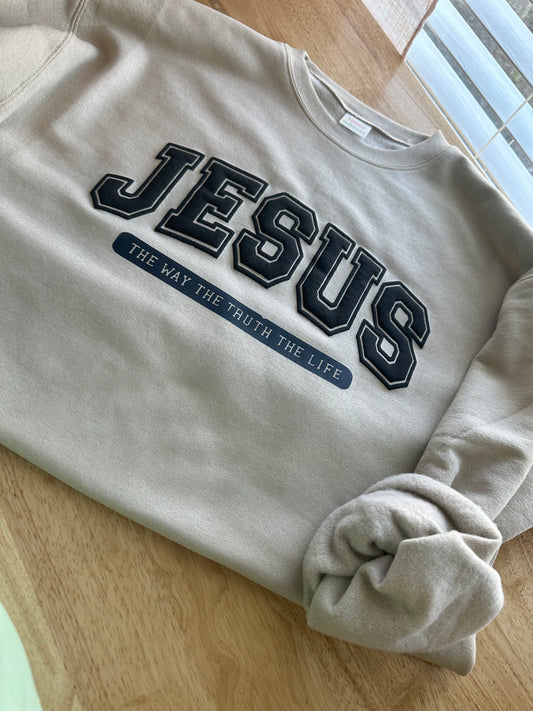 JESUS the way, the truth, the life crewneck