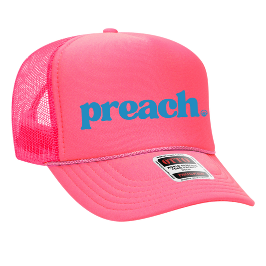 PREACH Trucker -  Hot Pink