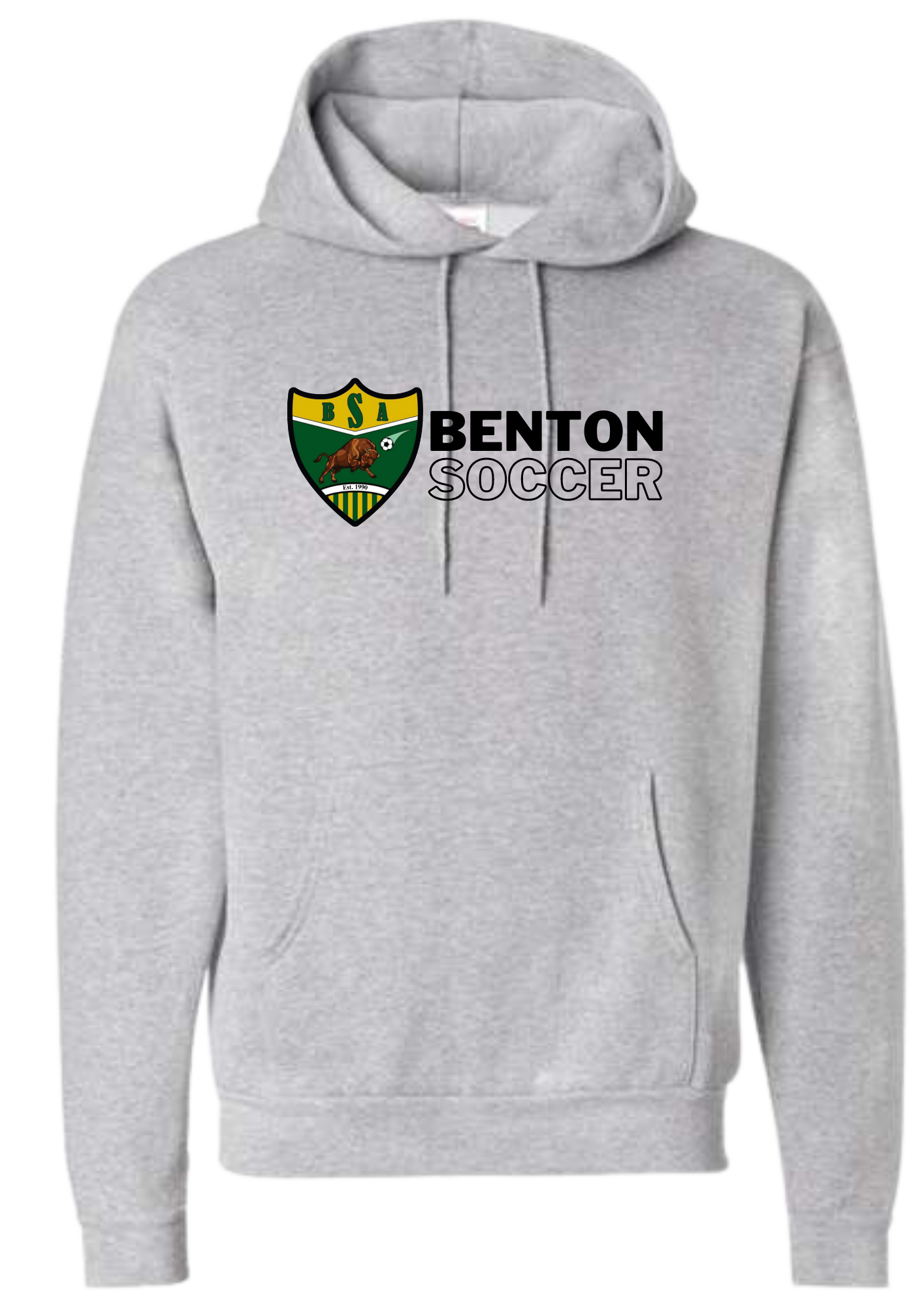 Benton Soccer Association Hoodie Gray