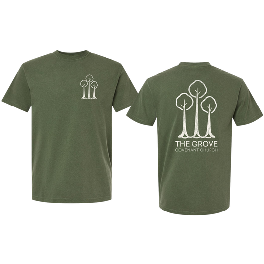 Comfort Colors® The Grove Covenant Church T-Shirt | Vintage Tree Christian Tee